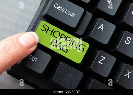 Conceptual caption Personal Shopper, Concept meaning individual who is paid  to help another to purchase goods Creative Home Recycling Ideas And Design  Stock Photo - Alamy