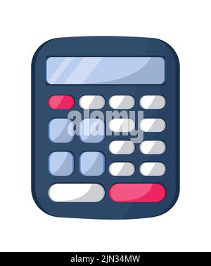 Electronic calculator vector icon. calculator for math data, income, finance, operations, budget analytics Stock Vector