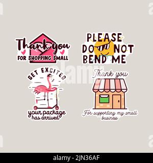 Small business stickers bundle. Vector business badges collection. Small business sticker pack Stock Vector