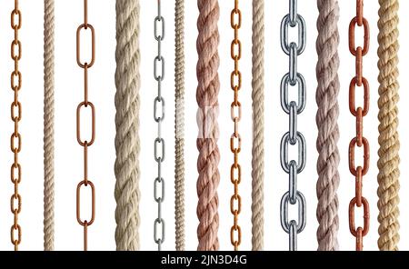 string rope chain metal link steel cord cable line Stock Photo - Alamy