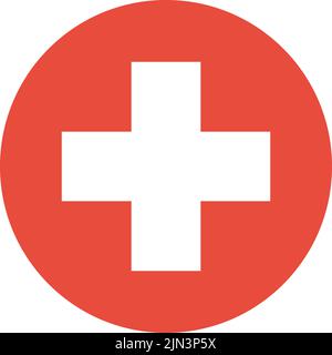 Ambulance cross icon. Concept of hospitals, urgencies and healthcare. Stock Vector