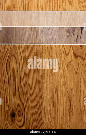 Samples palette of wooden textures and patterns for interior design elements Stock Photo