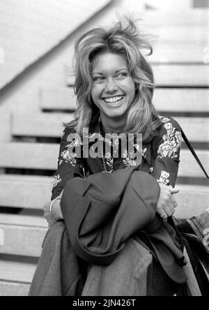 File photo dated 05/04/74 of Olivia Newton-John in Brighton, where she is rehearsing for the Eurovision Song Contest being staged at the Dome in the Sussex resort. Dame Olivia Newton-John has died at the age of 73, her widower has confirmed. The British-born singer died 'peacefully' at her ranch in Southern California on Monday morning, surrounded by family and friends. Issue date: Tuesday August 9, 2022. Stock Photo