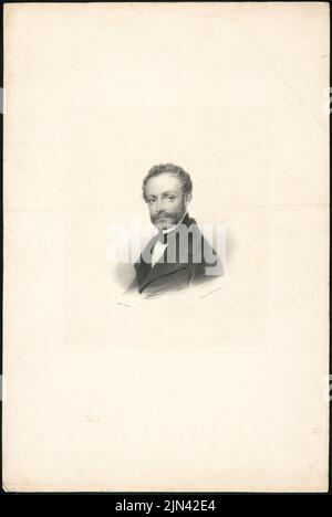 Friedrich Jentzen (1804-1875, as a painter): Portrait Friedrich Ludwig Persius Stock Photo