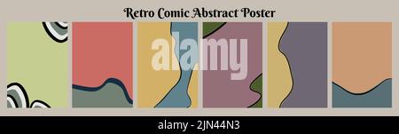 Retro Vintage Comic Abstract Poster Classic Pop Art Background. Stock Vector