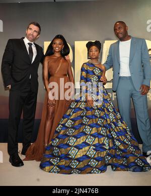 New York, NY, USA. 08th Aug, 2022. Sharlto Copley, Iyana Halley, Leah Jeffries and Idris Elba at the World Premiere of Beast at Museum of Modern Art on August 08, 2022 in New York City. Credit: Walik Goshorn/Media Punch/Alamy Live News Stock Photo