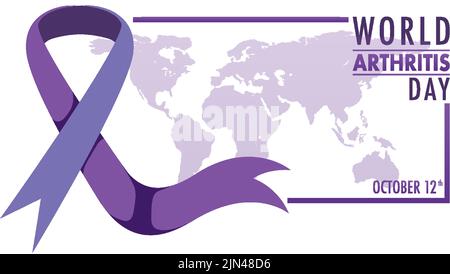 World Arthritis Day Poster Design illustration Stock Vector