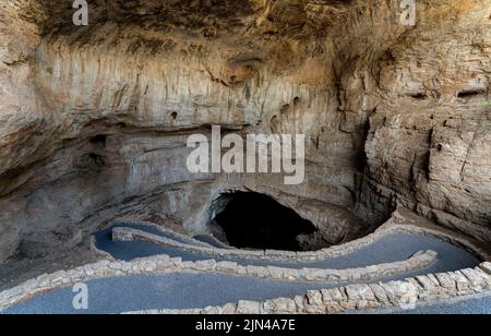 Natural Entrance to Carlsbad Caverns, New Mexico, USA Stock Photo