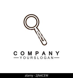 Magnifying glass line icon, outline vector sign, Search symbol, logo illustration. Stock Vector