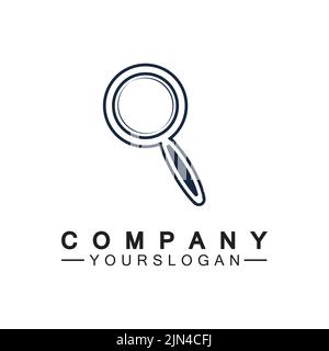 Magnifying glass line icon, outline vector sign, Search symbol, logo illustration. Stock Vector