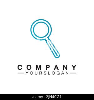 Magnifying glass line icon, outline vector sign, Search symbol, logo illustration. Stock Vector