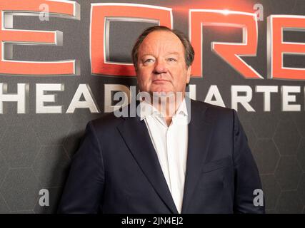 New York, NY - August 8, 2022: Paramount CEO Bob Bakish attends premiere of Paramount+ movie Secret Headquarters at Signature Theatre Stock Photo