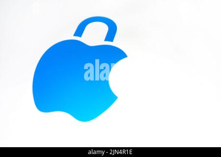 Apple Privacy and Security - Securing users from potential online and local threats Stock Photo