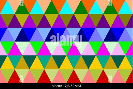 Vector seamless colorful geometry triangle pattern. Colorful patterns are suitable for printing on various materials. Stock Vector