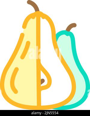 pear two cut line icon vector illustration Stock Vector Image & Art - Alamy