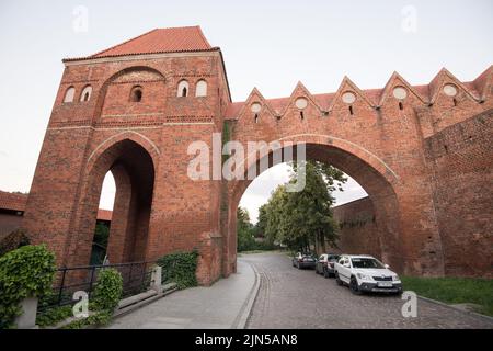 Brick Gothic gdanisko (dansker) of ruined Teutonic Order castle in Torun New Town listed World Heritage by UNESCO in Torun, Poland © Wojciech Strozyk Stock Photo