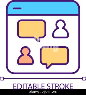 Live chat RGB color icon Stock Vector