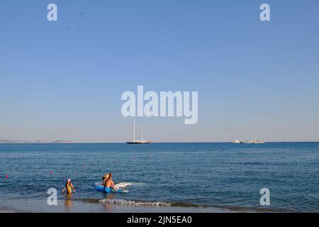 beach resort of Paralia Varkiza near Athens in Greece Stock Photo