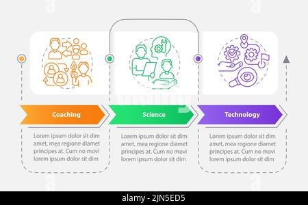 Achieve personal goals with platform rectangle infographic template Stock Vector