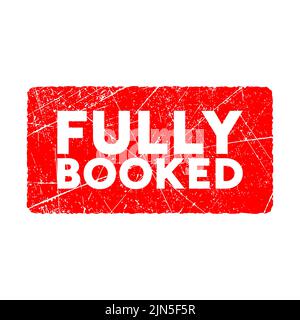 Fully booked rectangular stamp isolated on white background Stock Vector