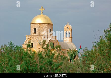 Jordan, Bethany, Site of Bethany on the banks of the Jordan, Place where John the Baptist baptized Jesus, russian church Stock Photo