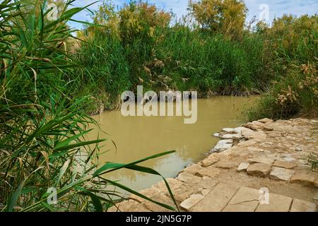 Jordan, Bethany, Site of Bethany on the banks of the Jordan, Place where John the Baptist baptized Jesus Stock Photo