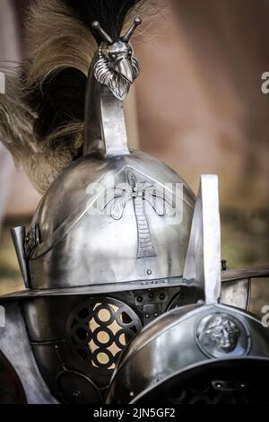 Modena, Italy. 10th Sep, 2016. Gladiator helmets. Credit: Independent Photo Agency/Alamy Live News