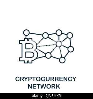 Cryptocurrency Network icon. Monochrome simple Cryptocurrency icon for templates, web design and infographics Stock Vector