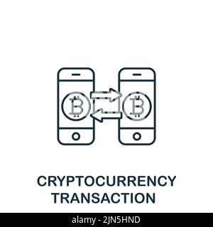 Cryptocurrency Transaction icon. Monochrome simple Cryptocurrency icon for templates, web design and infographics Stock Vector