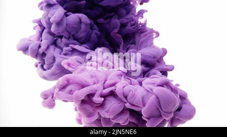 purple paint splash isolated on a white background Stock Photo - Alamy