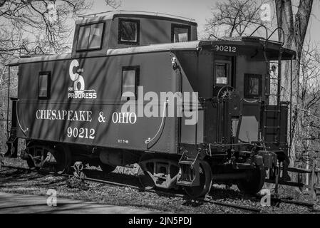 Chesapeake and Ohio Railway Caboose - North Bend Stock Photo