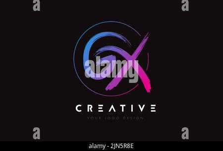 Creative Colorful HD Brush Letter Logo Design. Artistic Handwritten ...