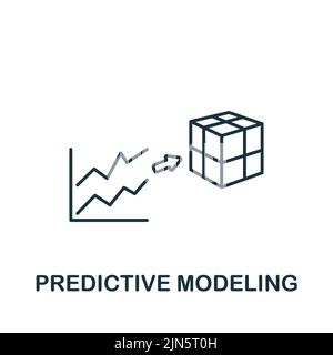 Predictive analytics icon. Monochrome simple sign from digitalization ...