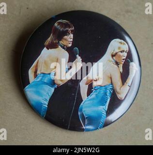 Abba pin on lapel badge, 1970s Stock Photo - Alamy