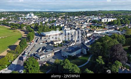 An aerial view of the town of Mallow, County Cork, Ireland, July 2022 Stock Photo