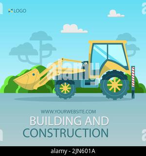 Flat construction posts set Vector illustration Stock Vector Image ...