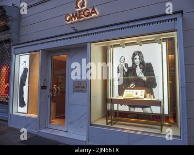 salzburg austria 04th aug 2020 omega swiss watch shop in the center of salzburg photo by igor golovniovsopa imagessipa usa credit sipa usaalamy live news