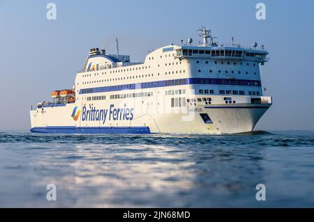 The cross-Channel ferry Armorique is operated by Brittany Ferries on ...