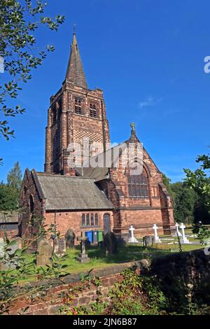 St John the Evangelist anglican church, Walton village, Warrington,Cheshire, England, UK Stock Photo