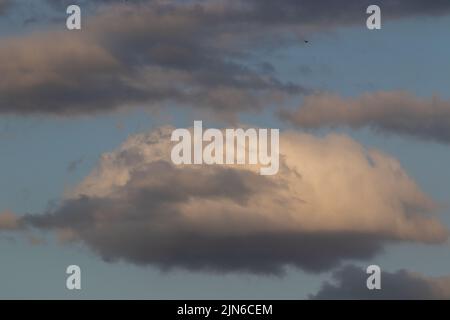 white gray cloudy in blue stormy sky . High quality photo Stock Photo