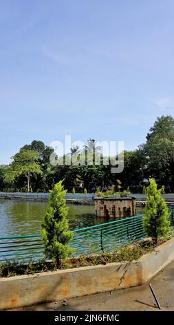 Beautiful view of Sankey tank lake. A manmade lake constructed by Col ...