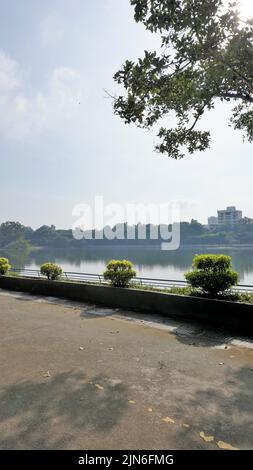 Beautiful view of Sankey tank lake. A manmade lake constructed by Col ...