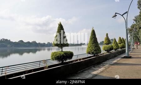 Beautiful view of Sankey tank lake. A manmade lake constructed by Col ...