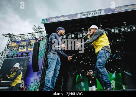 Stockholm, Sweden. 02nd, July 2022. The Swedish rapper A36 (R) performs a live concert during the Swedish music festival Lollapalooza Stockholm 2022 in Stockholm. (Photo credit: Gonzales Photo - Tilman Jentzsch). Stock Photo