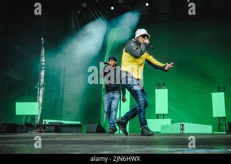 Stockholm, Sweden. 02nd, July 2022. The Swedish rapper A36 performs a live concert during the Swedish music festival Lollapalooza Stockholm 2022 in Stockholm. (Photo credit: Gonzales Photo - Tilman Jentzsch). Stock Photo