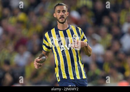 ISTANBUL - Gustavo Henrique of Fenerbahce SK during the UEFA Europa League Third Qualifying Round match between Fenerbahce SK and 1. FC Slovacko at Fenerbahce Sukru Saracoglu Stadium on August 4, 2022 in Istanbul, Turkey. ANP | Dutch Height | GERRIT FROM COLOGNE Stock Photo