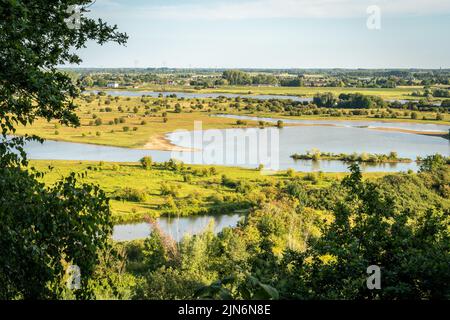 Blauwe Kamer nature reserve nearby the city of Rhenen, as seen from the Grebbeberg observation deck Stock Photo