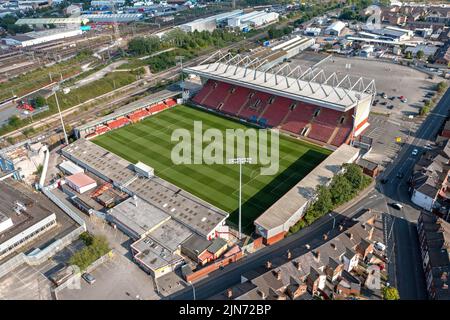 Crewe Alexandra FC. The Mornflake Stadium Stock Photo - Alamy