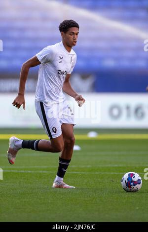 Bolton, UK. 9th August, 2022. Ibou Touray (3) of Salford City warms up during the Carabao Cup match between Bolton Wanderers and Salford City at the University of Bolton Stadium, Bolton on Tuesday 9th August 2022. (Credit: Mike Morese | MI News) during the Carabao Cup match between Bolton Wanderers and Salford City at the University of Bolton Stadium, Bolton on Tuesday 9th August 2022. (Credit: Mike Morese | MI News) Credit: MI News & Sport /Alamy Live News Stock Photo