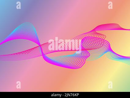 Abstract background wavy soft fiber connect internet online communication background wallpaper graphic design vector illustration Stock Vector